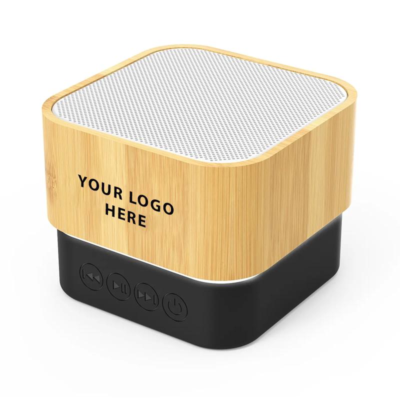 Eco-Friendly Bamboo Bluetooth Speaker with Logo